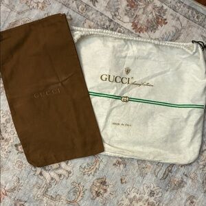 Gucci Brown and Cream Dust Bags